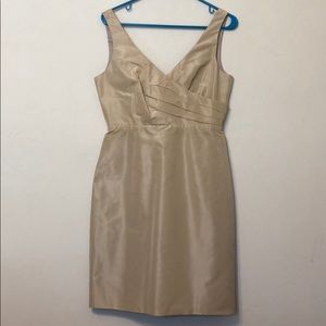 Champagne J Crew cocktail bridesmaid dress size 6